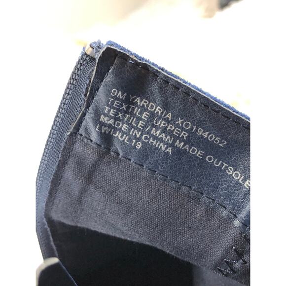 XOXO Yardley Dress Boots Navy Faux Suede Rhinestone Heels Size 9M Zipper Side - Picture 11 of 12